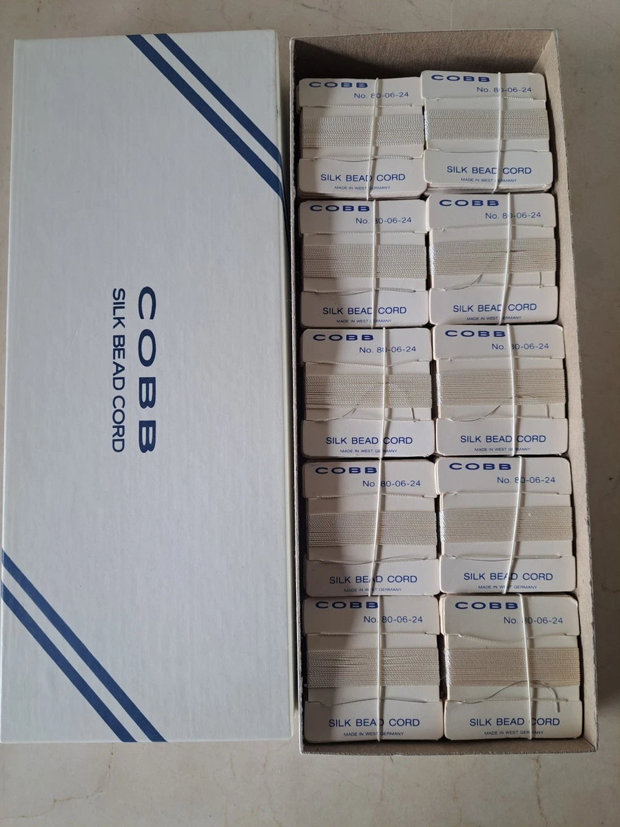 BOX of 100 NEW VINTAGE COBB SILK BEAD CORD 80-06-24 WEST GERMANY