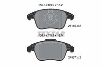 Textar BremsbeläGe Bremsbelagsatz BremsklöTze Vorne 2614501