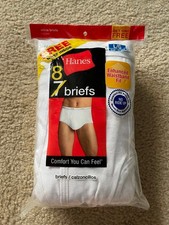 Hanes 2007 8 Pack Briefs White 2252P8 Size L/G New Sealed