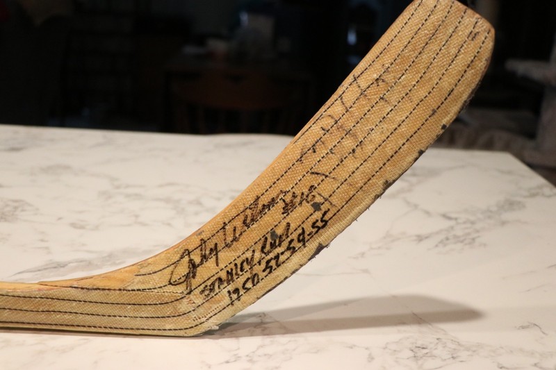Johnny Wilson Detroit Red Wings Autographed Hockey Stick - Includes COA