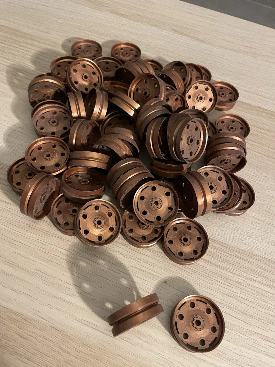Lot De 11 Roues Caoutchouc Anciennes Pour Meccano - Pièces Détachées Vintage