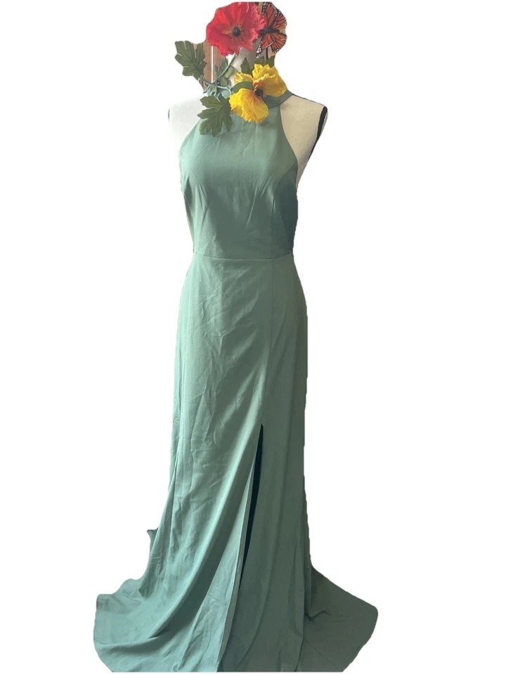 Anthropologie BHLDN Forrado Salvia Boda Talla 12 (Flores no incluidas) Foto 3 de 4