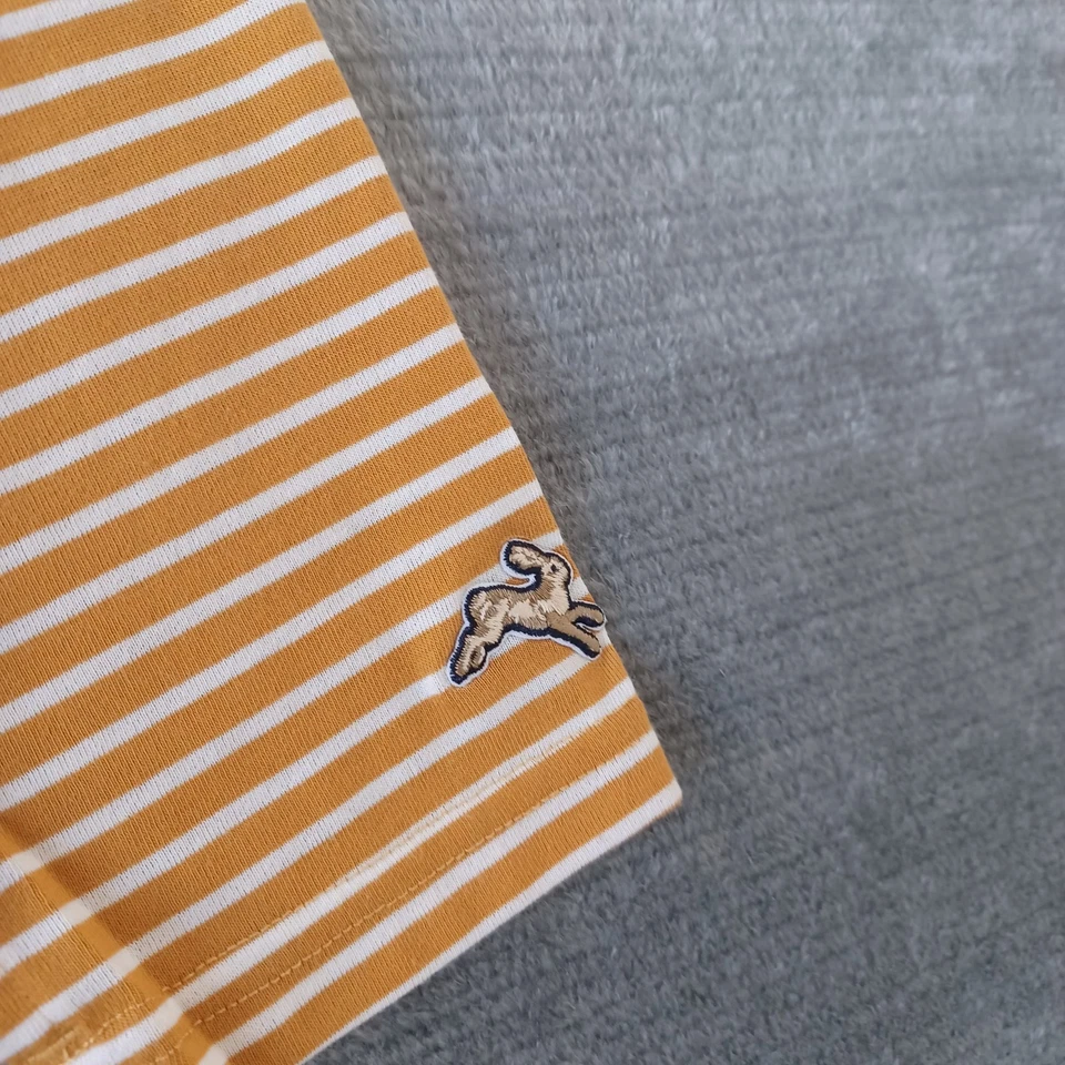 Camisa Tracksmith Horizon Manga Larga Para Hombre Grande Amarillo Pálido/Blanco Rayas Correr Foto 4 de 4