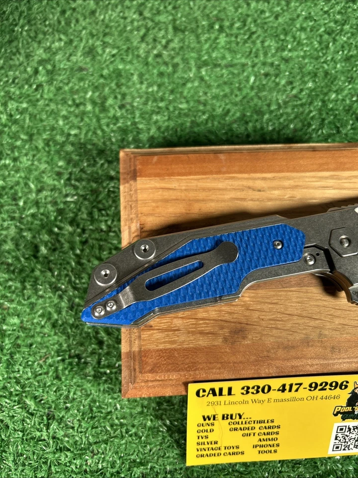 ¡NUEVO! Hinderer Full Track, Wharncliffe S45VN, Stonewash Titanium, Blue G10 Foto 2 de 4