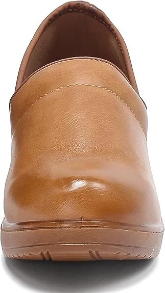Zuecos camel para mujer minimalistas clásicos Lagenlook sin cordones ropa de trabajo zapato cómodo 10 Foto 4 de 4