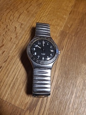 Swiss Swatch Irony Big - BLACK OROBKA Made In USA mit Swatch Armband Large