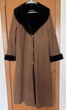 Vintage Full Length Faux Fur Coat   UD Utex Design   Size 8