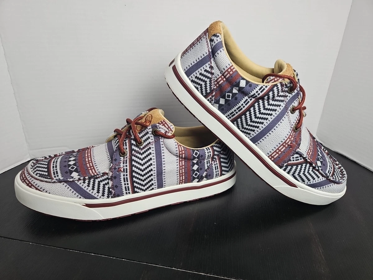 Twisted X Casual Kicks Mens 10M Black/White Aztec Fabric Western Sneakers Twisted X Men main image 4