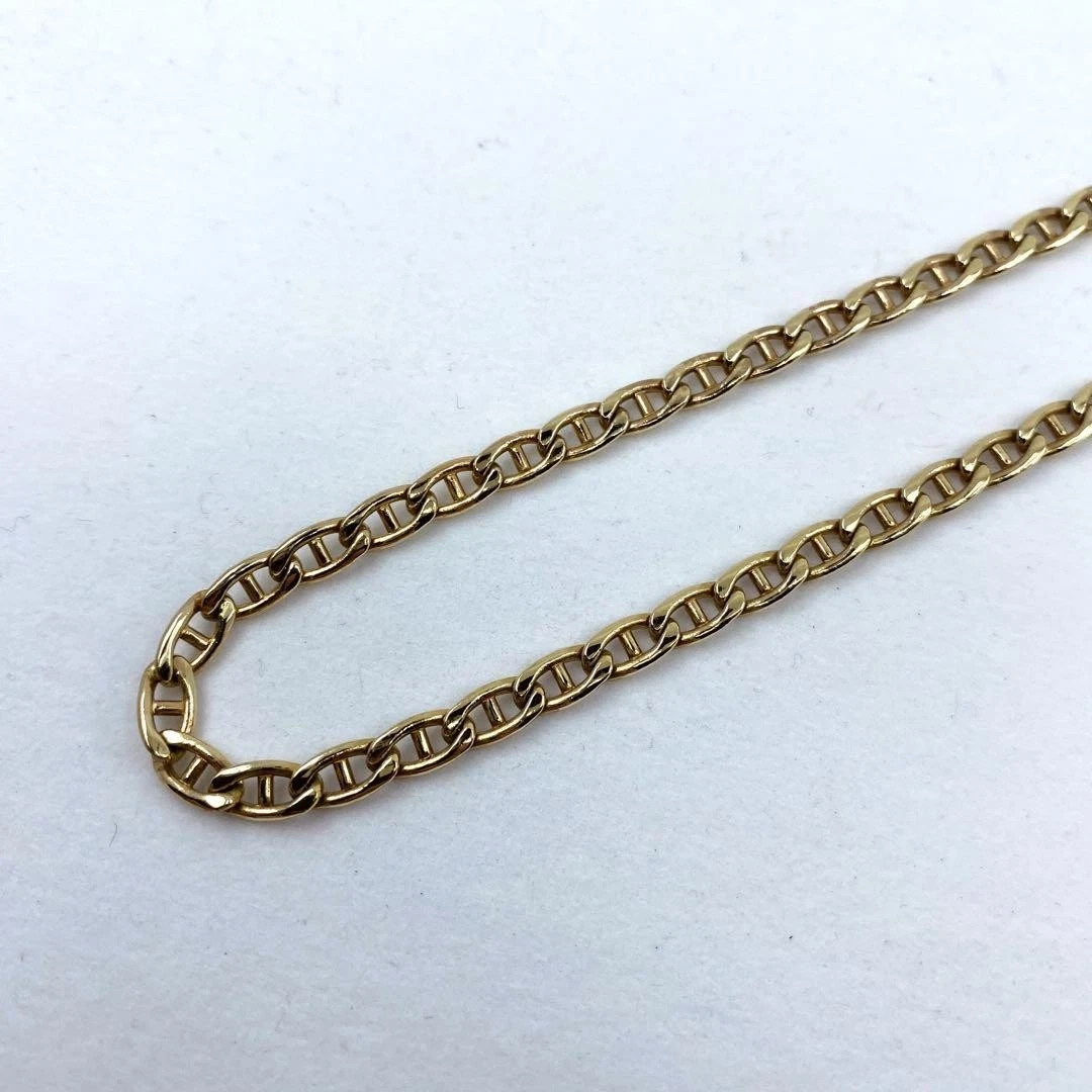 Collana Christian Dior motivo CD catena placcata oro 45 cm