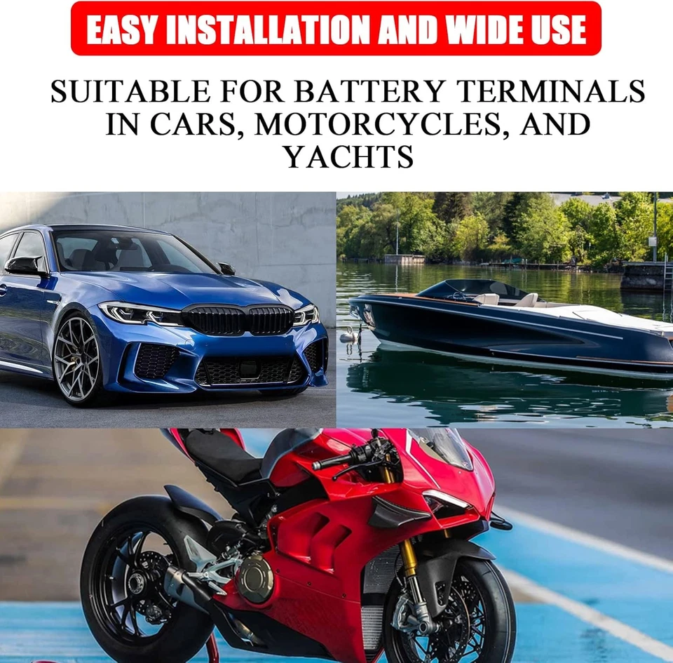 2 conectores de abrazadera de terminal de batería de automóvil desconexión de liberación negativa positiva EE. UU. Foto 4 de 4