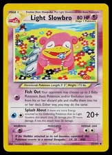 Pokemon Card - Light Slowbro Neo Destiny 51/105 Uncommon Non Holo