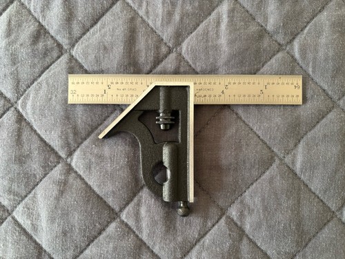 Starrett 6" Combination Square with Square Head (11H-6-4R)