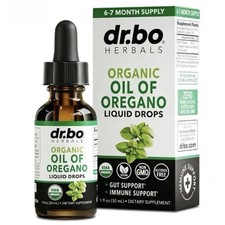 Dr.Bo Herbals Organic Oil of Oregano Liquid Drops,Carvacrol Immune  Gut Support
