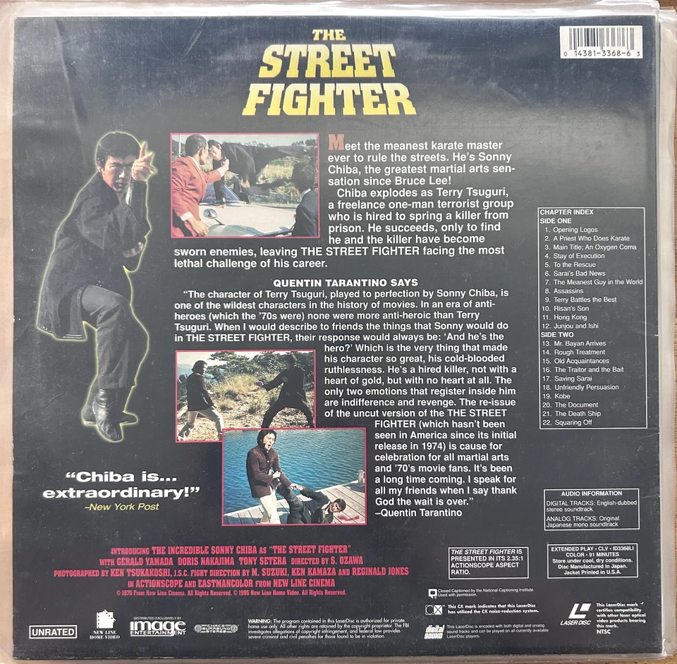 Sonny Chiba - The Street Fighter Collection - Laserdisc - absolute Kultfilme! - Bild 3 von 4