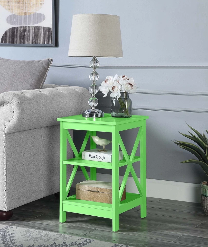 Oxford End Table With Shelves Transitional Design For Living Room Office 15.75In - Image 2 of 4