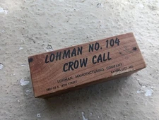 VINTAGE LOHMAN NO. 104 CROW CALL BOX ONLY