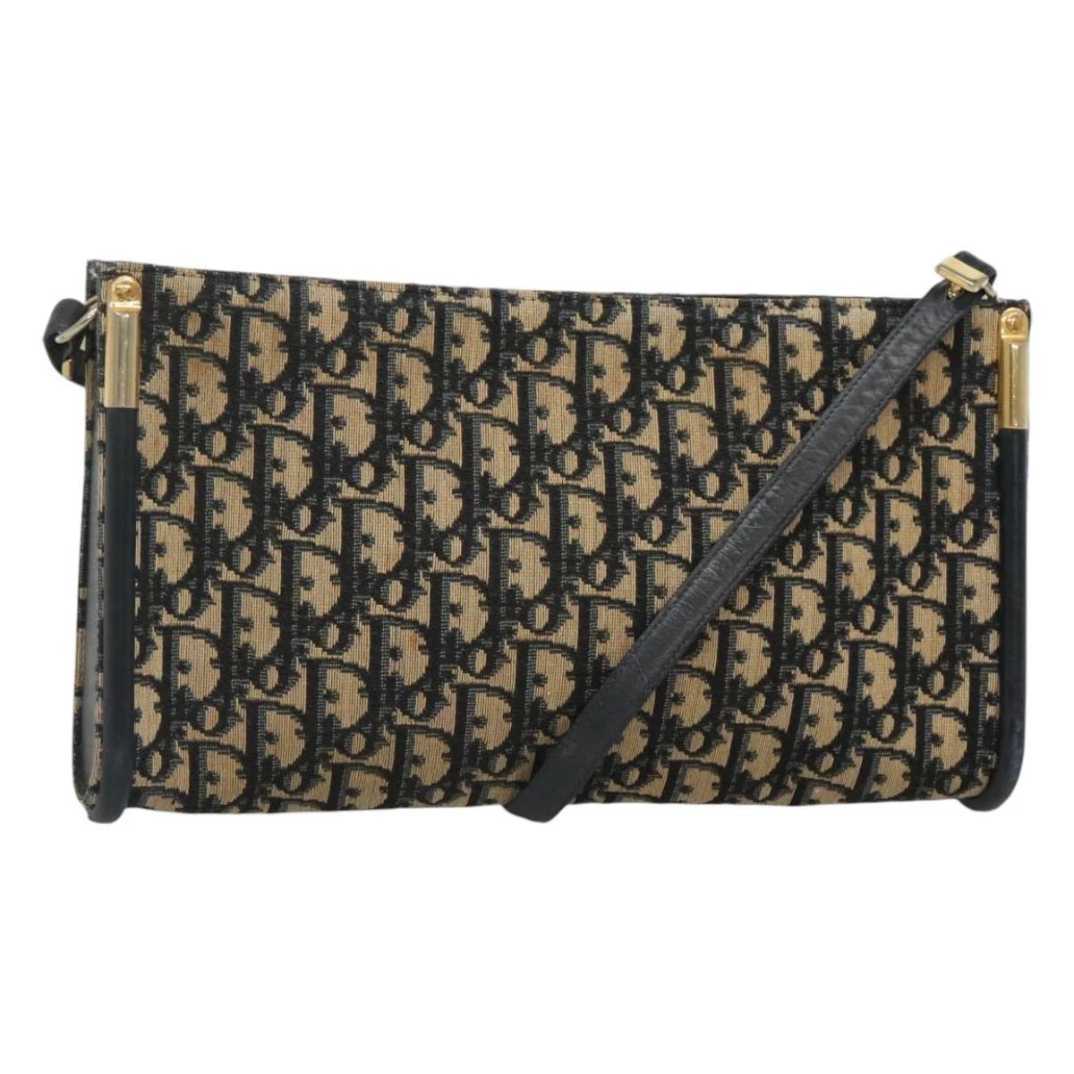 Sac bandoulière Christian Dior trotteur toile bleu marine authentique BA931