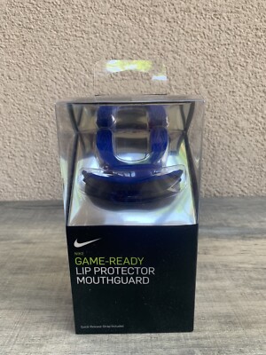 Nike Game Ready Blue Lip Protector Mouthguard Quick Release Strap Included