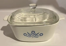 Vintage Corning Ware Blue Cornflower Casserole P 1 1/2 B - 1 1/2 QT w/ Lid