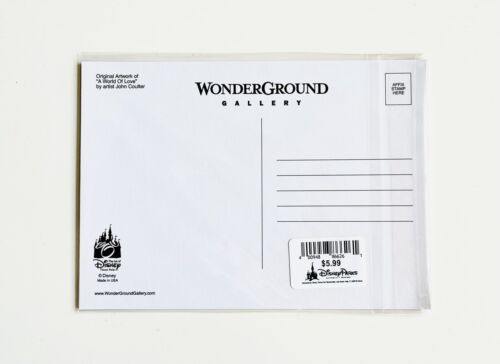 2022 Disney John Coulter Mickey Minnie World Of Love Small World Postkarte 5x7 - Bild 2 von 2
