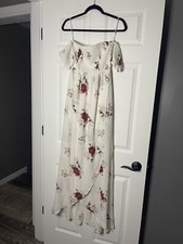 Boohoo Off The Shoulder Floral Midi Dress size 10 Tall