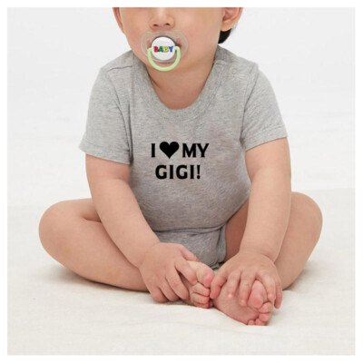 Gigi Shirt I Love My Gigi Onesie I Love My Gigi Print Baby