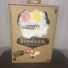 Fuggler Ugly Monster BUDGIE EDITION 9" White Sasquoosh Plush New