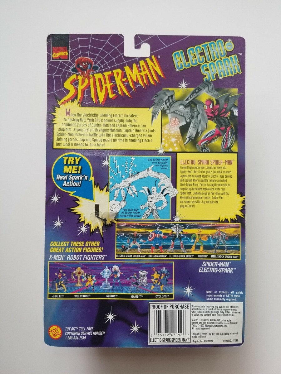 Marvel Comics Toy Biz Spider-Man Electro-Spark Action Figure