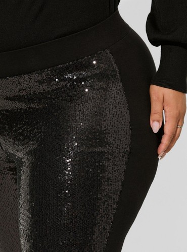New! TORRID 5 Women's Full Length Signature Waist Sequin Embellish Legging Pants - Picture 5 of 8