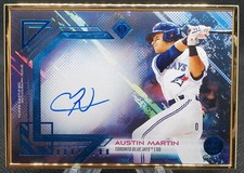 2021 Bowman Transcendent Baseball AUSTIN MARTIN Framed Auto #/10 BLUE JAYS TWINS