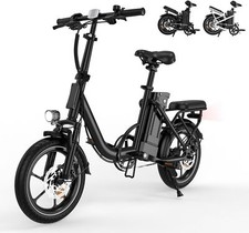 Foldable Electric Bike 630W Motor 16" Tires 25mph Adults EBike UL 2849 Certified