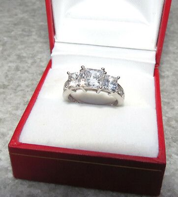 Gorgeous New 14K White Gold Bella Luce Cubic Zirconia CZ Engagement Ring SZ 6