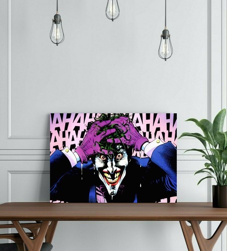 JOKER - ENMARCADO LIENZO ARTE PARED PAPEL IMAGEN SUPERHÉROE IMPRESIÓN - DC PÚRPURA VERDE - Imagen 8 de 12