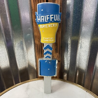 HALF FULL BREWERY ~ Stamford Connecticut ~ Man Cave Draft Beer Tap Handle