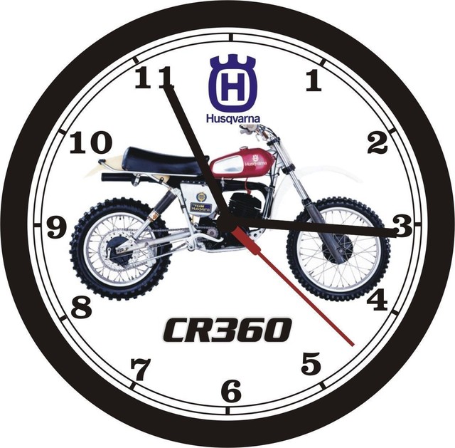 1976 HUSQVARNA CR360 MOTOCROSS WALL CLOCK eBay