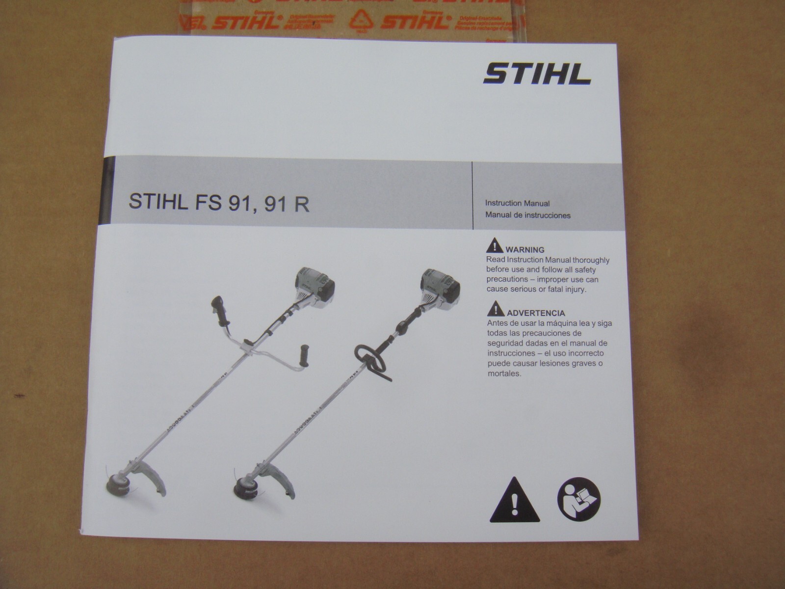 GENUINE STIHL FS91 FS91R TRIMMER OPERATORS OWNER MANUAL eBay