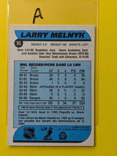 1986-87 O-Pee-Chee NHL Hockey Cards OPC U-Pick 1 - 126 Complete your Set. - Picture 287 of 371