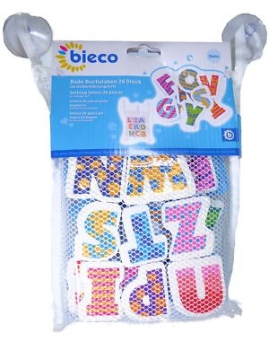 Bieco  Badebuchstaben Schaumgummi Badespielzeug Badewanne Kleinkind 26 Teile