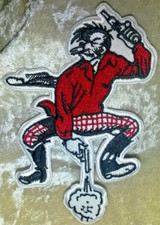 San Francisco 49ers Retro Mascot 4.5" Iron On Embroidered Patch ~Free Tracking!