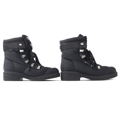 CHANELレディース CHANEL G34082 COCONEIGE Short Boots 35.5 Black x Silver