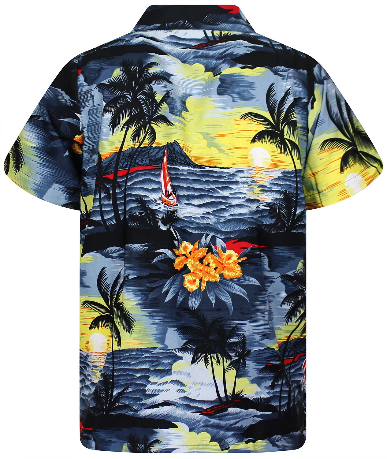 Funky Hawaiian Shirt Surf Grey