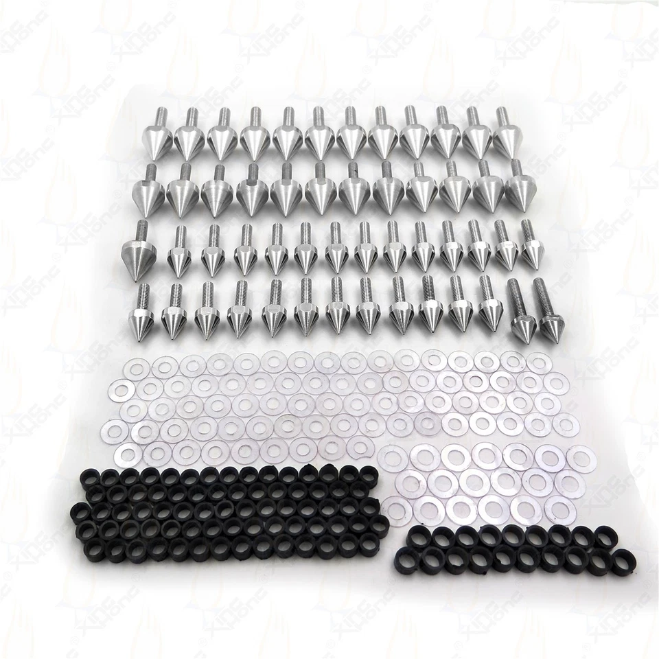 Pernos de carenado de clavos plateados para Yamaha YZF R6 YZF-R6 YZFR6 99-02 Foto 3 de 4