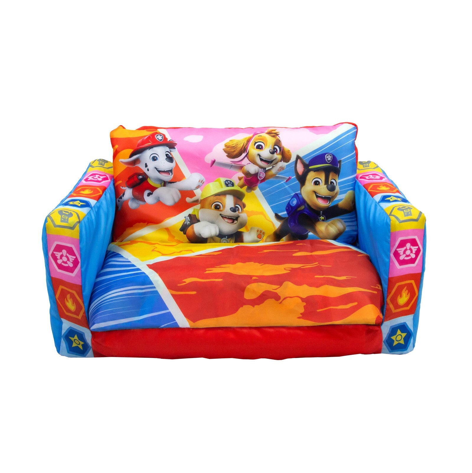 Mini divano gonfiabile ribaltabile ufficiale Paw Patrol 2 in 1 e sdraio sedia bambini
