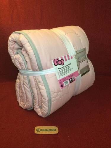 HELLO KITTY And Friends Pink QUILT & SHAM Twin In Ribbon Bedroom Set Sanrio - Picture 4 of 6