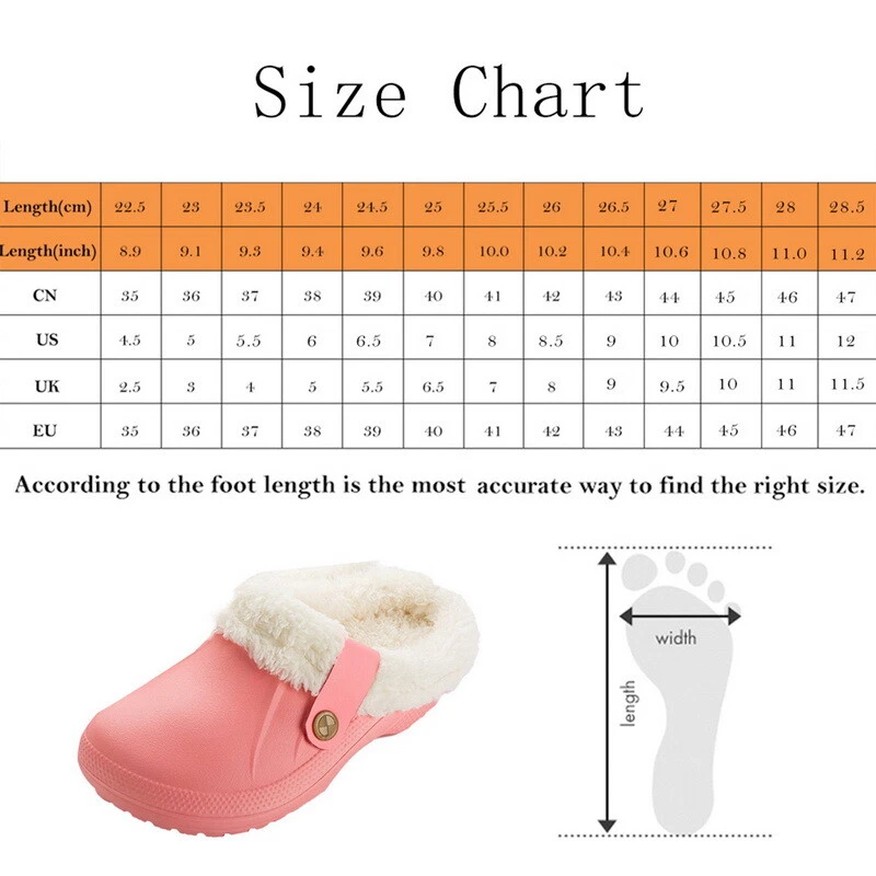 Unisex Warm Schuhe Winter Clogs Gartenschuhe gefüttert Größe Hausschuhe DHL - Bild 2 von 4