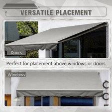 Retractable Awning Outdoor Sun Shade Shelter Crank Handle Market Deck Balcony