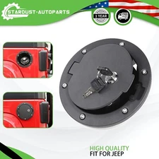 Locking Gas Lid Tank Cap Cover Fuel Filler Door for Jeep Wrangler JK 09
