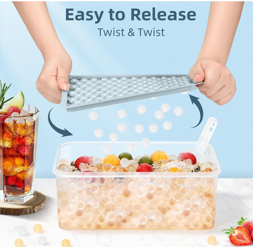 WIBIMEN Mini Ice Cube Trays, Upgraded Small Easy Release Ice Cube Trays Set of 4 - Picture 6 of 7