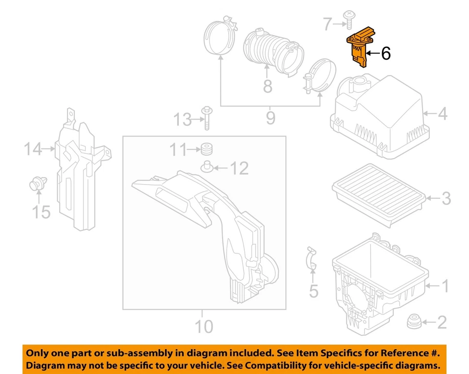 Расходомер воздуха для впрыска б/у топлива подходит для: 2015 Mazda 3 класса A - Изображение 3 из 4