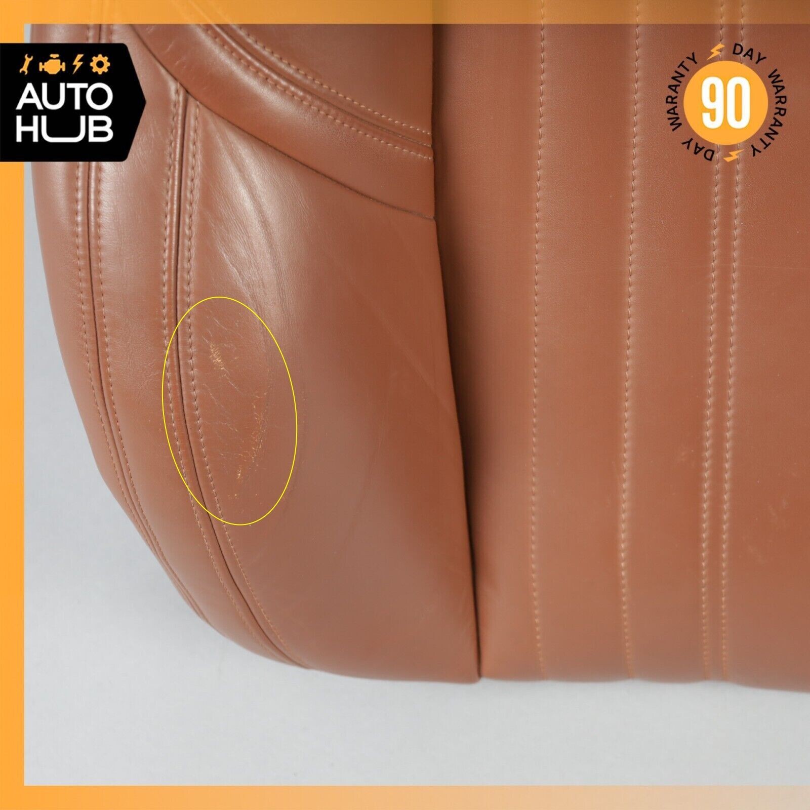 14-17 Maserati Ghibli M157 Front Right Top Upper Seat Cushion Brown OEM 51k